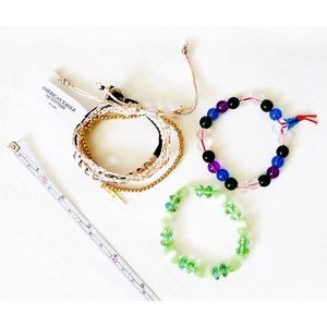 NEW Mixed LOT 6 Charm/Beads/Beaded Love Bracelets